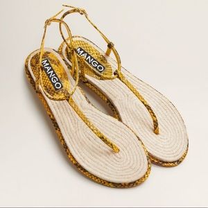 mango yellow sandals